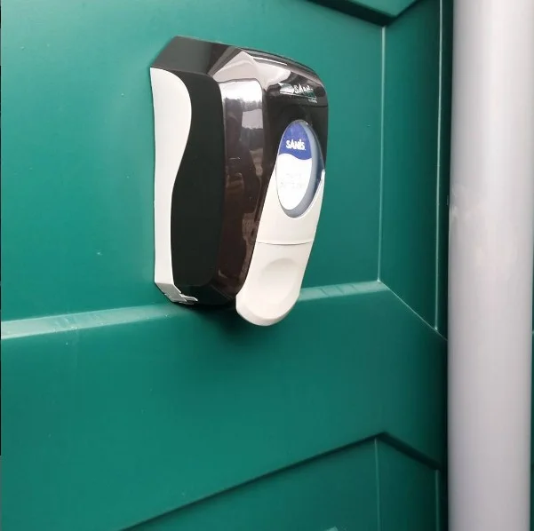 portable toilet with soap dispenser