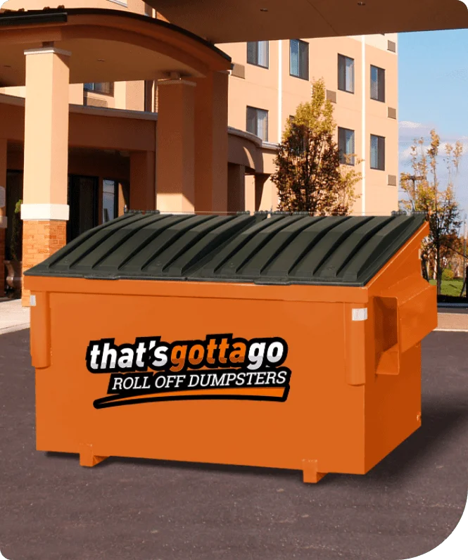 6-yard front load commercial dumpster