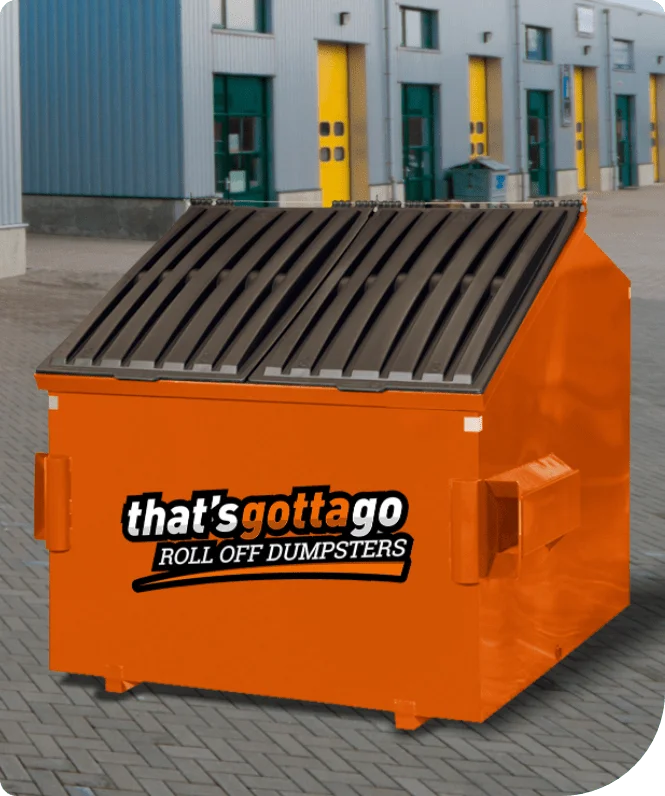 8-yard front load commercial dumpster